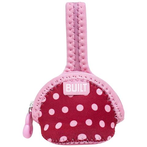 Custodia Per Tettarella Con Cerniera In Neoprene A Pois Con Cinghia Di Fissaggio, Rosa - Foto 1