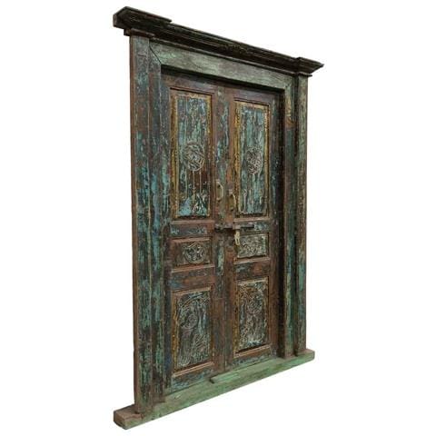 Porta In Legno Marrone 155x12x211h Cm - Foto 1