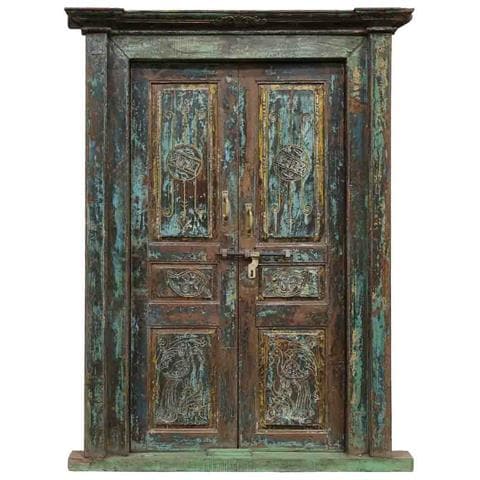 Porta In Legno Marrone 155x12x211h Cm - Foto 2