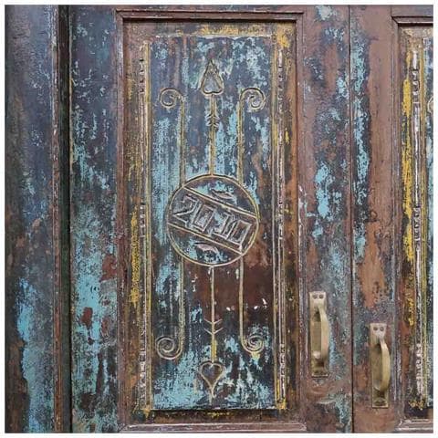 Porta In Legno Marrone 155x12x211h Cm - Foto 8