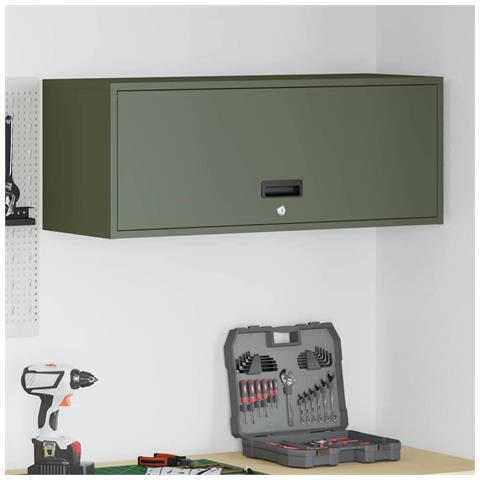 Armadio a muro per garage Oliver verde 90 x 33 x 35 cm - Foto 2