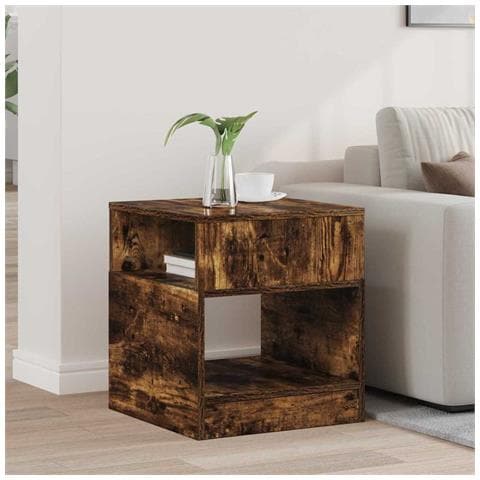 Tavolino Rovere fumé 40,5 x 40 x 45 cm Legno multistrato - Foto 2