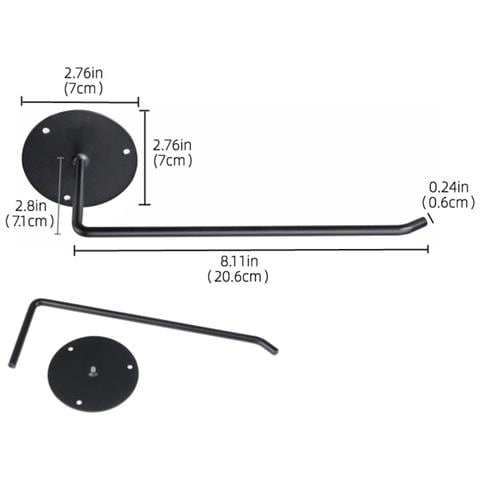Supporto Rotondo Nero Set Da 2 — Acciaio Inox Parete, Montaggio Adesivo O A Vite, Organizer Impermeabile - Foto 2