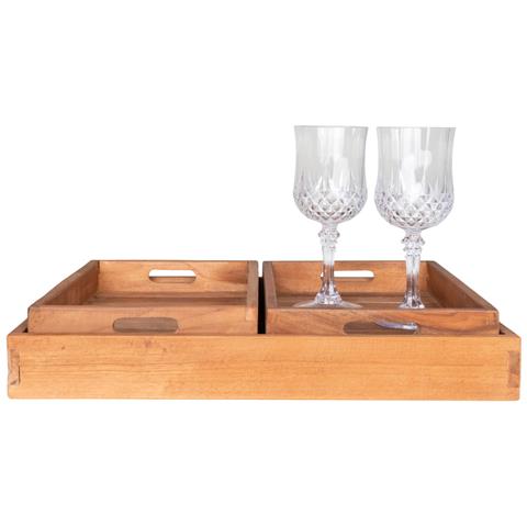 Vassoio Faro-marrone-legno-39x29x5 Cm - Foto 2