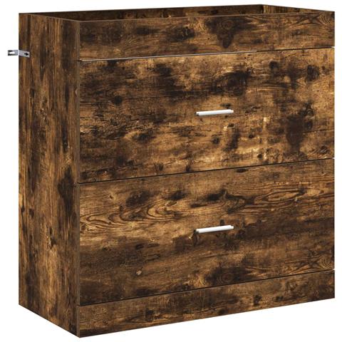 Mobiletto da Bagno Sotto Lavabo Rovere Fumo 78,5 x 37,5 x 81 cm - Foto 1