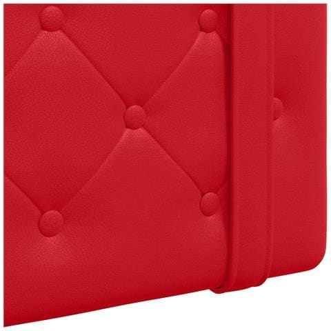 Testiera sospesa Con luce LED Rosso Similpelle - Foto 9
