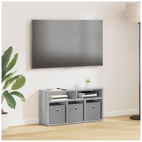 Lowboard con cassetto Grigio Sonoma 72 x 22,5 x 38 cm - Foto 2