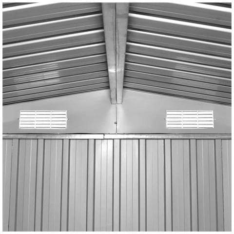 Casetta da Giardino 257x298x178 cm in Metallo Marrone - Foto 9