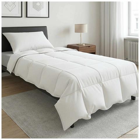 Piumino Letto Estivo Bianco 155 x 220 cm Bambù - Foto 2
