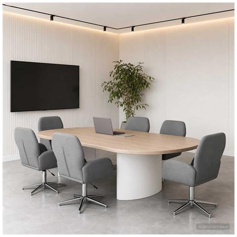 Sedie da scrivania girevoli 6 pz 54 x 58 x 90 cm Grigio Scuro - Foto 2