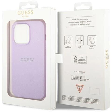 Guess Guhcp14lpsasbpu Iphone 14 Pro 6.1 Viola /purple Saffiano Cinturino - Foto 3