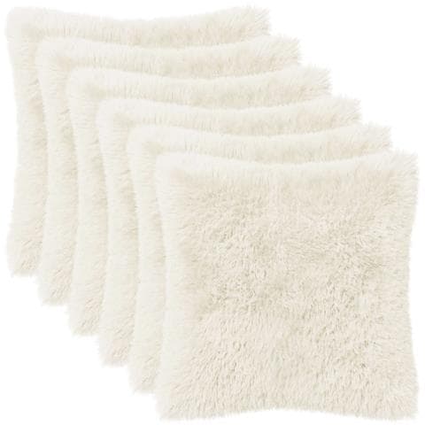 Cuscino con cuscino HEERLEN 6 pz Bianco Fleece PV - Foto 1
