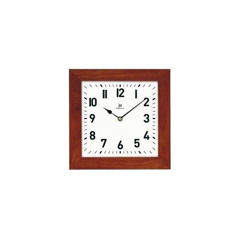 21035n Noce Orologio Parete Quarzo Cassa Legno Quadrato - Foto 1