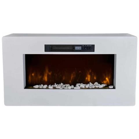 Chemin Arte 121 Caminetto Elettrico Porta Televisore Da 2000w Con Effetto Fiamma, Bianco - Foto 1