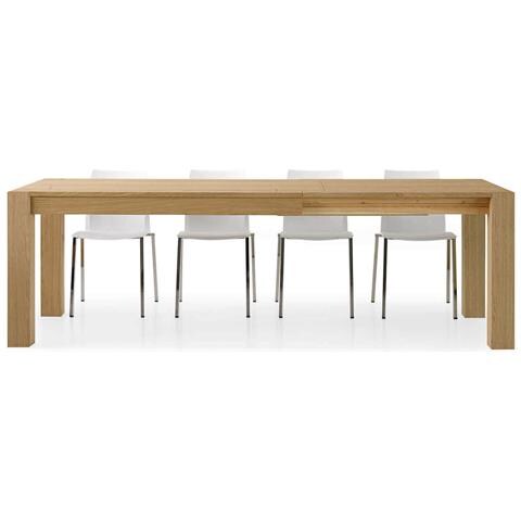 Elvis - Tavolo Da Pranzo Moderno Allungabile In Rovere Spazzolato 90 X 160/210/260 - Foto 2