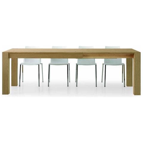 Elvis - Tavolo Da Pranzo Moderno Allungabile In Rovere Spazzolato 90 X 160/210/260 - Foto 1