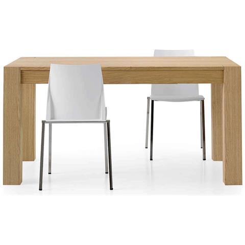 Elvis - Tavolo Da Pranzo Moderno Allungabile In Rovere Spazzolato 90 X 160/210/260 - Foto 4