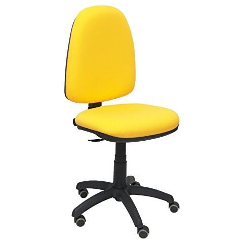 04cp - Sedia Ergonomica Da Ufficio, Con Meccanismo Di Contatto Permanente, Regolabile In Altezza E Ruote Per Parquet Giallo - Foto 1