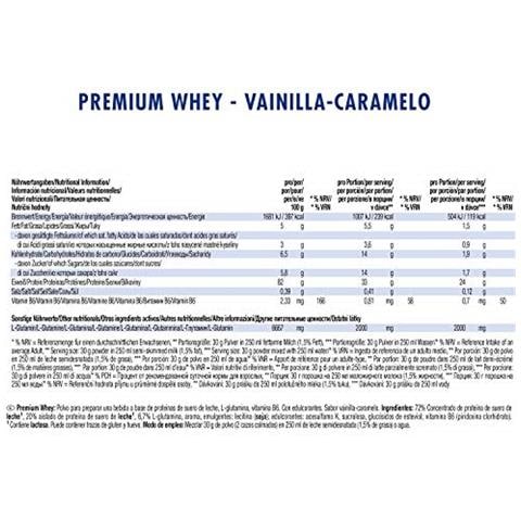 Premium Whey Proteine Del Siero Di Latte, Sapore Vaniglia Caramel - 500 Gr - Foto 2