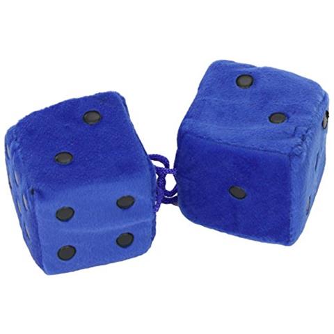 Dados40 Race Sport Dadi Peluche Blu / nero Decorativi, 7x7 Cm - Foto 1