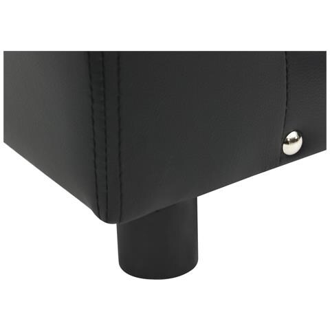 Divano per Cani Nero 81x43x31 cm in Peluche e Similpelle - Foto 2