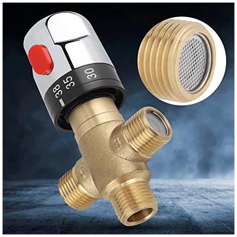 Miscelatore Termostatico Valvola - Ottone Valvola Di Mescolanza Termostatica Temperatura Tubo Bacino Del Termostato Di Controllo - Foto 4