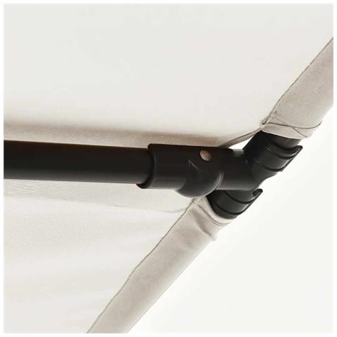 Ombrellone da Giardino Palo in Alluminio 2x1,5 m Bianco Sabbia - Foto 2