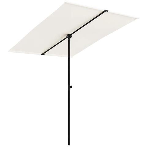 Ombrellone da Giardino Palo in Alluminio 2x1,5 m Bianco Sabbia - Foto 1