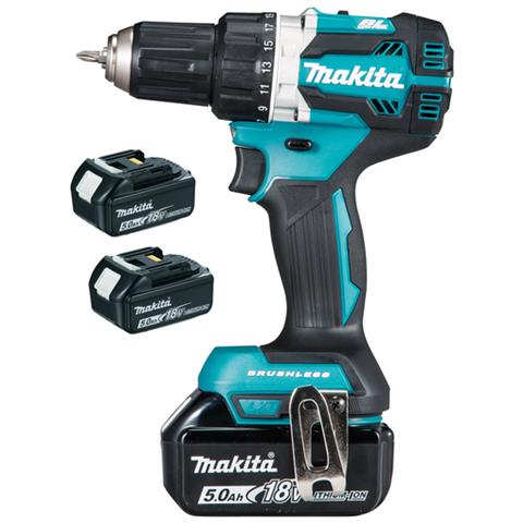 DDF484RT3J Nero, Blu, Argento Trapano con impugnatura a pistola 2000Giri / min Ioni di Litio 5Ah 1800g trapano senza fili - Foto 2