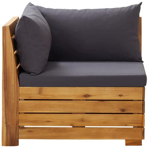 Set Divani da Giardino 2 pz con Cuscini in Massello di Acacia - Foto 2