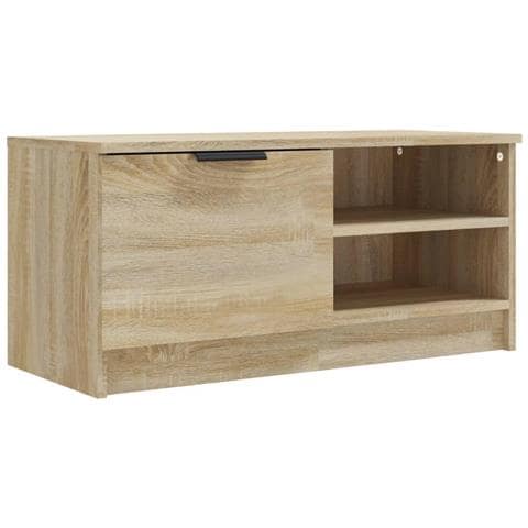 Mobile Porta Tv Rovere Sonoma 80x35x36,5cm In Legno Multistrato - Foto 1
