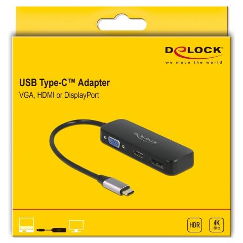Adattatore USB Type-C per VGA / HDMI / DisplayPort 4K 60 Hz - Foto 2