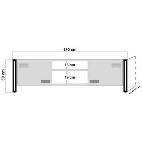 Porta Tv Industriale 180 Cm Skarm - Foto 4