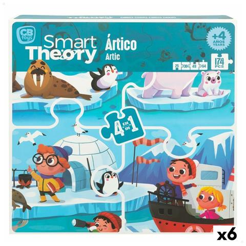 Puzzle Per Bambini Artic 4 In 1 174 Pezzi 136 X 34 Cm (6 Unità) - Foto 1