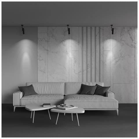 Lampadario A Sospensione Moderno Elti Alluminio Nero 1 Luce Gu10 50w Ip20 - Foto 4