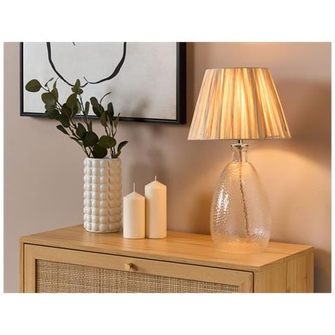 Lampada Da Tavolo Blanco Vetro Naturale - Foto 1