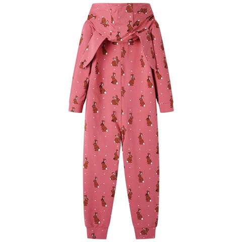 Tutina Con Cappuccio Da Bambina Rosa Antico 128 - Foto 2