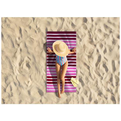 Telo Mare Jacquard Spugna Asciugamano Spiaggia Disegno Babilonia Telo Mare Rosa - Foto 2