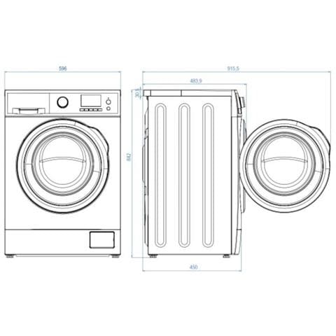 F4, LAVATRICE 7 KG 1.400 GIRI, INVERTER, VAPORE, SLIM 45 CM, CLASSE A - Foto 4