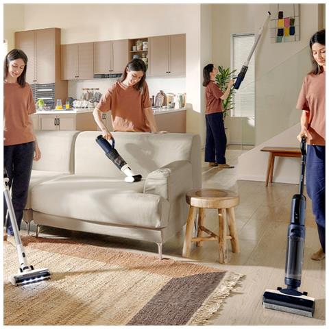 Floor One S6 Pet Scopa Ricaricabile senza Sacco Potenza 450 W Colore Blu /Bianco - Foto 6