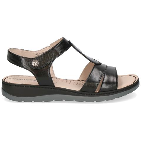 Black Met Comb Casual Open Sandals Sandali Pelle Scarpe Donna Nero Eu 36, 9-28154-42-090 - Foto 2