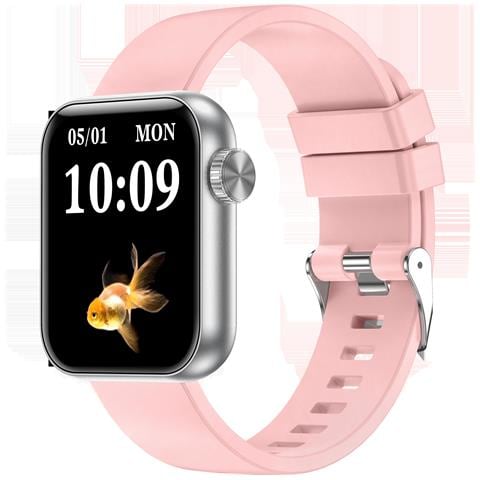 Smart Watch Con Chiamate Bluetooth E Monitoraggio Della Salute - Argento Pink - Foto 1