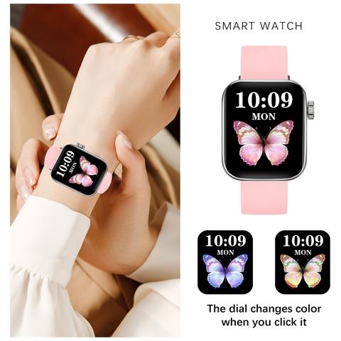 Smart Watch Con Chiamate Bluetooth E Monitoraggio Della Salute - Argento Pink - Foto 2