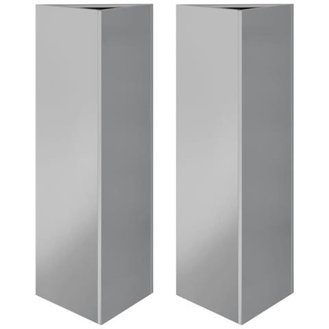 Fioriere 2 pz Triangolari 30x26x75 cm in Acciaio Zincato - Foto 1