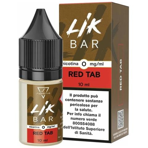0mg - Lik Bar Tabacco – Red Tab 10ml By Suprem-e Liquido Per Sigaretta Elettronica - Foto 1