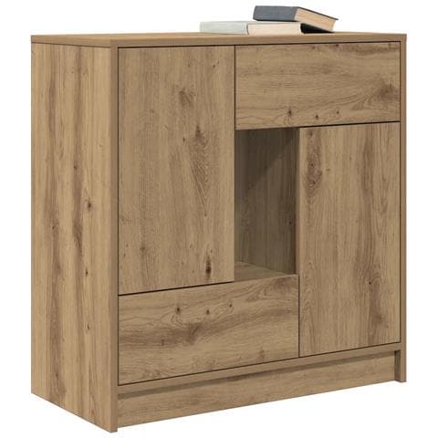 Credenza con Cassetti e Ante Rovere Artigianale 70,5x34x74,5 cm - Foto 9