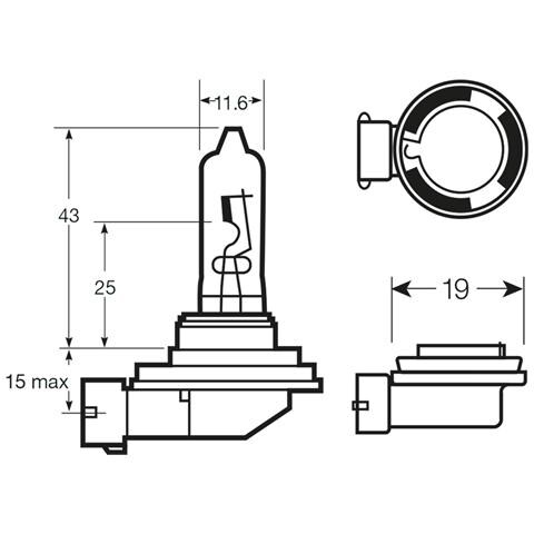 Lampadina Alogena 12v 65w H9 - Foto 2