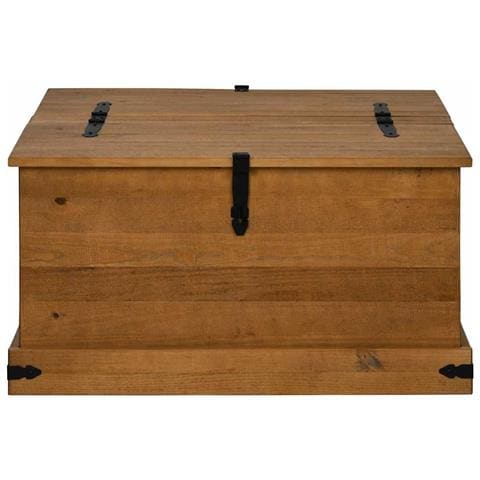 Cassapanca Halden 91x91x47 Cm In Legno Massello Di Pino - Foto 3