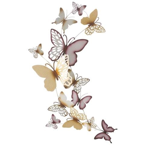 Decorazione In Metallo 3d Farfalla 11 - Multicolore - Metallo - 59,5x4x115 Cm - Foto 1