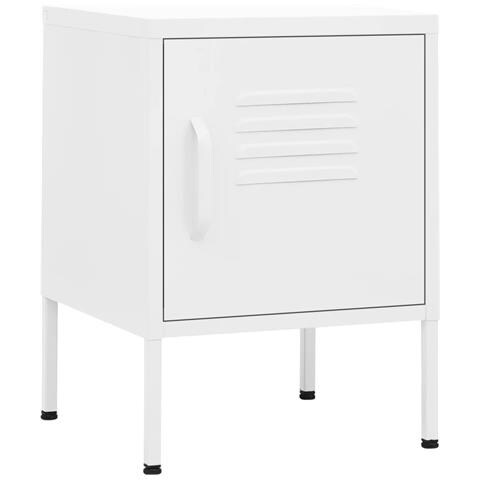 Lusso Casadino -  Comodini 2 Pz Bianchi 35x35x51 Cm In Acciaio - Foto 1